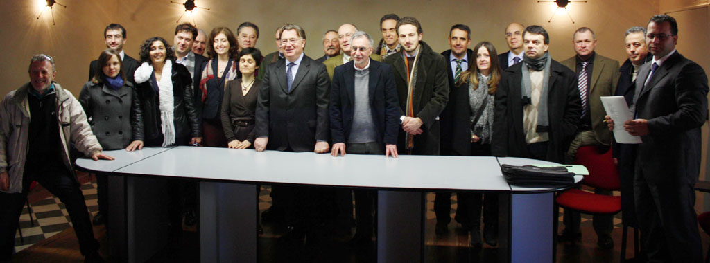 foto di gruppo alla costituzione della societ� bibliografica toscana